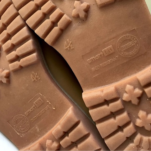 SmartFit Waterproof Boots Kids Size 4.5 Faux Leather Fleece Lined Skid Resistant - Picture 10 of 14